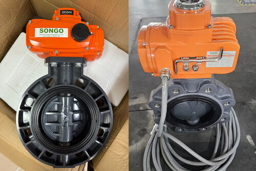 200 Sets of Motorized UPVC Butterfly Valves with battery Reset for a U.S. Aquaculture Facility