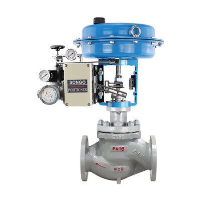 Valvola di controllo modulante a membrana pneumatica in acciaio al carbonio WCB per vapore