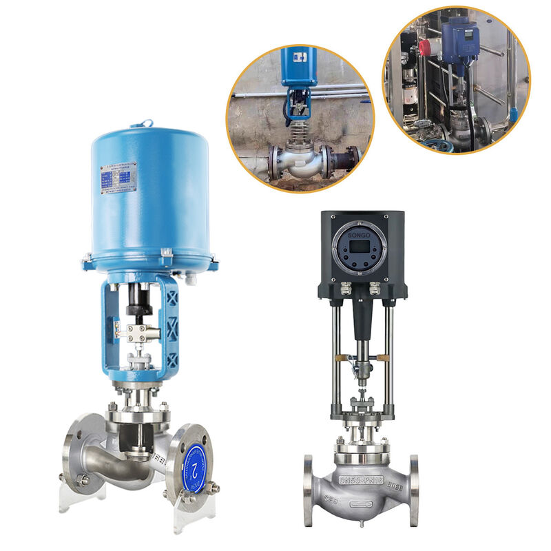 SONGO Modulating Control Valve 4-20ma Single Seat Carbon Steel 16bar ...