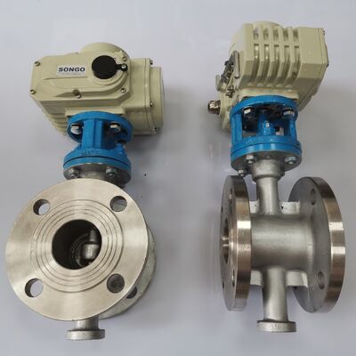 Bom preço. Válvula borboleta elétrica de vedação metálica rígida DN50 Flangeada com Atuador Motorizado de 160Nm on-line