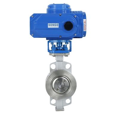 قیمت خوب شیر پروانه ای محرک برقی SS304، آب بندی فلزی سخت، نوع ویفری، 2 اینچ، 380 ولت AC، IP67، 160 نیوتن متر آنلاین