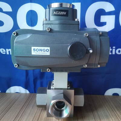 Explosion Proof 3Way Motorized Ball Valve Water Flow Control Rotary Float Electric Actuator Valve