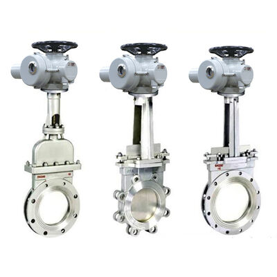 Good price SS304 Motorized Knife Gate Valve 4-20mA Intelligent Modulating Multi Turn online