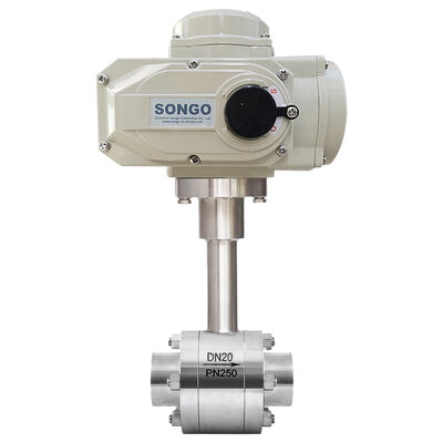 Motorized Cryogenic Valve 24VDC Stainless Steel LNG with Electric Actuator