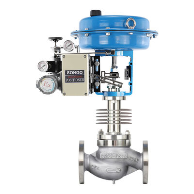 SS304 Pneumatic Diaphragm Control Valve Heat Dissipation Single Seated 16bar DN100 Flange