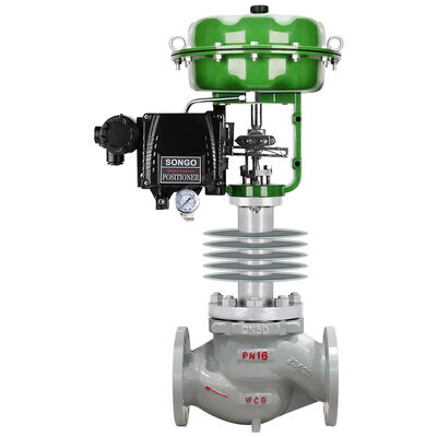 Goede prijs. Koolstofstalen flens globe-klep pneumatische regelklep enkelzits 3 inch 25 bar online