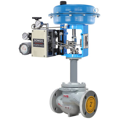 Ein guter Preis. Kohlenstoffstahl Pneumatisch Membran Gesteuerte Flansch-Globusventil Einsitzig 5 Zoll 25 bar Online