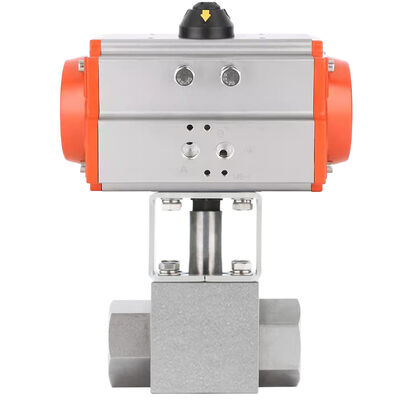 Double Action Pneumatic Actuated Valve 200bar Full Bore Ptfe Seal 2 Way BSPP Thread For Nitrogen / Argon