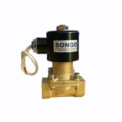 Good price Brass Piston Actuated Valve 16bar NC 180℃ 2 Way 12VDC For Steam online