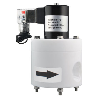 Quality PTFE Pilot Diaphragm Valve Normally Closed Corrosion Resistant For Chemicals Acid factory