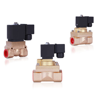 Good price 50 Bar Brass Solenoid Valve 220VAC High Pressure Normally Closed Type online