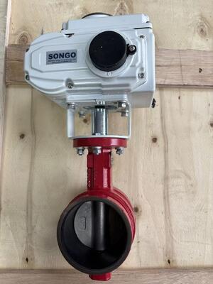 Un buon prezzo. Valvola a farfalla a scanalatura elettrica con controllo intelligente e installazione rapida per sistemi di protezione antincendio e approvvigionamento idrico in linea