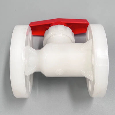 Un buen precio. Válvula de bola SONGO viton seal Din PN16 brida PVDF con palanca manual para álcali anticorrosivo en línea