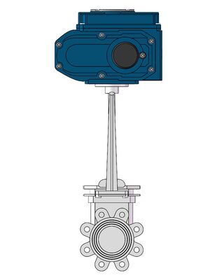 Ein guter Preis. SONGO Elektrisches Schieberventil für Schlamm, Kohlenstoffstahl, PN16/Klasse 150 Flansch, 24VDC motorisiertes Schieberventil Online